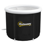 Cold Plunge Tub, Portable Ice Bath Cold Water Therapy Tub with Thermo Lid, for Athletes Recovery, Black
