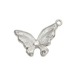 Real Gold Fine-grain Three-dimensional Slanted Butterfly Pendant