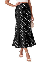 Bohemian A-line High-waisted Chic Silk Midi Dress For Women