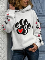 Ink-splatter Floral-print Hooded Sweatshirt Womens New Autumn Casual Cartoon Skull Hoodie