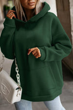 Womens Casual Fashionable Loose-fitting Hooded Sweatshirt
