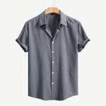 Mens Lapel-Style Beach-Fashion Casual Shirt