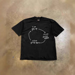 American Retro Abstract Style Timeline Print Short Sleeve