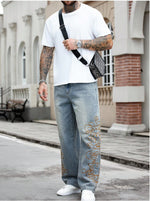 Unlined Loose Straight Pants