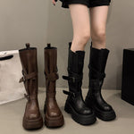 Women's Multi Functional Belt Buckle Long Boots