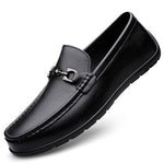 Mens Cowhide Soft-soled Casual Loafers