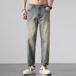 Spring New Mens Stretch Slim-Fit Denim Jeans