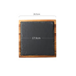 Black Wood Pizza Dish Wooden Plate