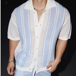 Retro Shirt Mens Summer Clothing Hong Kong Style Student Loose-fitting