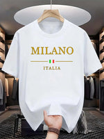 Crew-neck T-shirt Vintage Style Short Sleeves