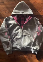 American-style Trendy Vintage Letter-embroidered Patchwork Reversible Loose-fit Hooded Jacket Hoodie