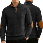 Mens Jacquard Crew-neck Long-sleeve Sweater