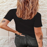 Printed Crew-Neck Plus-Size Short-Sleeve T-Shirt Top