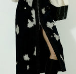 Dark Tie-dye Corduroy Quilted Skirt