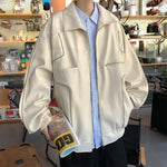 Spring And Autumn Leather Coat Men