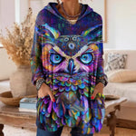 New Retro Christmas 3D Digital-print Hoodie With Pockets For Fall And Winter