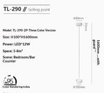 Restaurant Cafe Bar Living Room Ball Long Line Chandelier