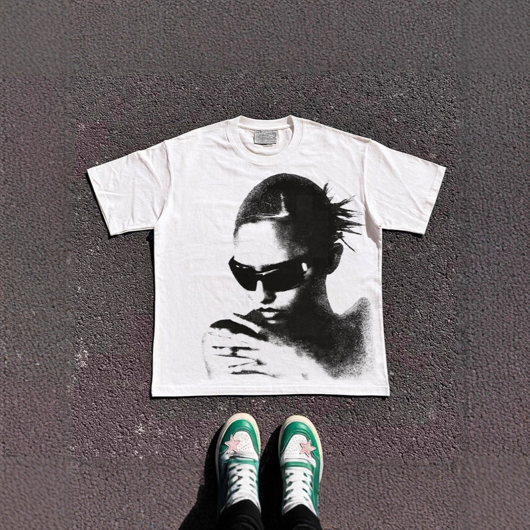 Printed Loose-Fit Short-Sleeve T-Shirts For Couples