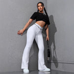 High-elasticity Butt-Lifting Wide-Leg Flare Jeans For Women