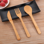 Eco-friendly And Degradable Bamboo Knife Fork And Spoon Set