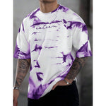 Mens Printed Crew-Neck Short-Sleeve Top