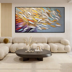 Handmade Oil Painting Canvas Wall Art Decoration Abstract Colourful Pictures Modern Family Bedroom Decor Rolled Frameless Unstretched Painting