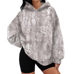 Branch-pattern Print Loose-fit Sweatshirt With A Hood
