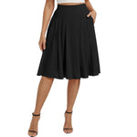 Commuter Slimming Skirt With Pockets For Women