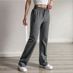 Women's Casual Solid-Colored Ice Silk Sports Trousers