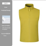 AutumnWinter Patchwork Softshell Jacket With Stand Collar Vest