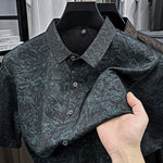 Mens Short-sleeve Printed Shirt Top
