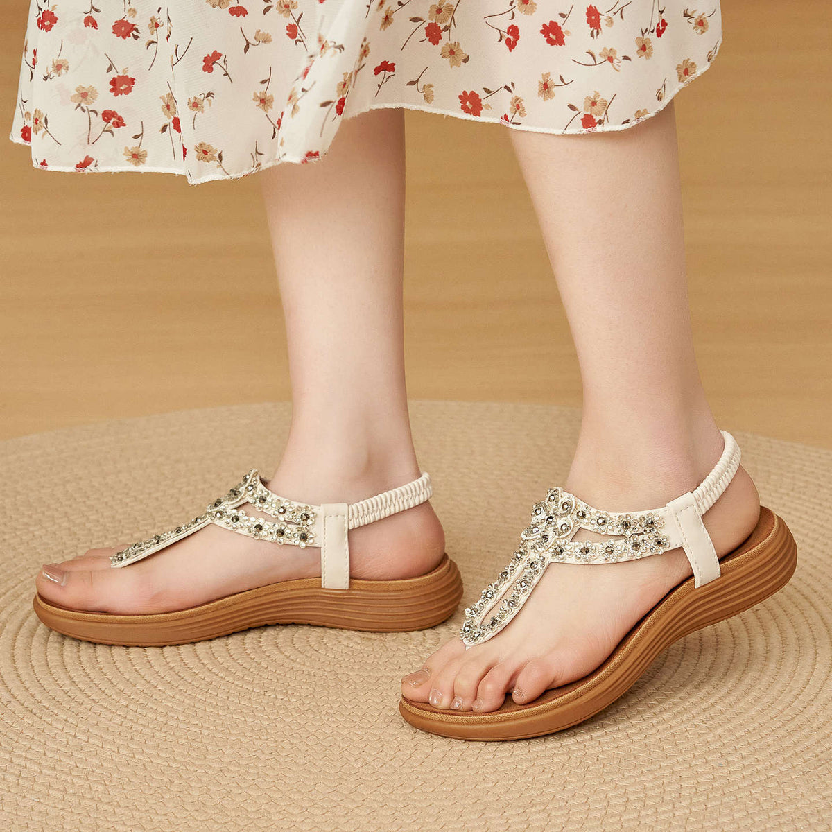 Retro Ethnic Feng Shui Inpired Resort Roman Sandals