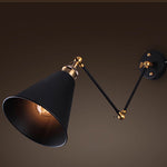 Retro folding wall light