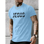 Mens Casual Stylish Printed Short-sleeve Top