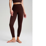 New Bare-Sense Hip-Lifting Yoga Pants For Women, Peach Butt Design With Pockets, High-Stretch Tight Fit, Seamless Quick-Dry Running & Yoga Leggings