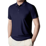 Casual Lapel Solid-Color Quick-Drying Business T-Shirt