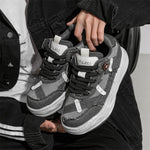 Special-interest Design 7cm Invisible Height Increasing Distressed Dissolved Board Shoes