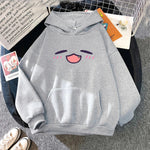 Womens Solid-color Long-sleeve Hooded Sweatshirt