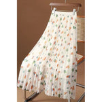 High-waisted Skirt Pleated Skirt Tulle Maxi Skirt Long Skirt