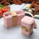 Wheat Straw Plastic Japanese Bento Box