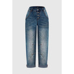 Non-leather Loose Curved Knife Pants