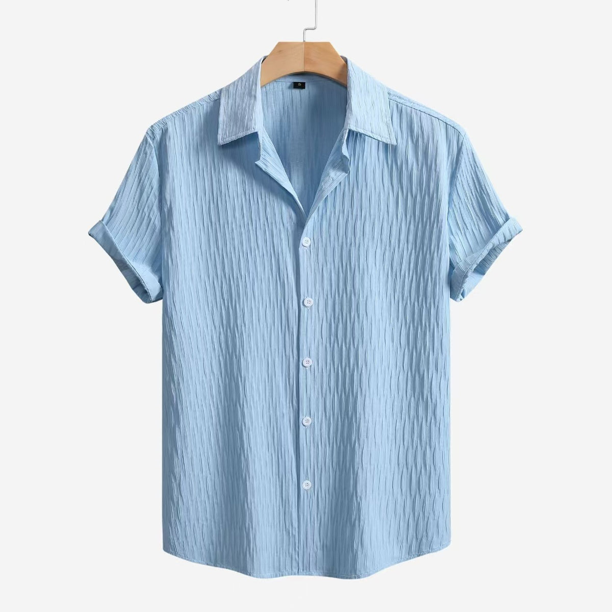 Mens Lapel-Style Beach-Fashion Casual Shirt