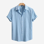 Mens Lapel-Style Beach-Fashion Casual Shirt