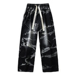 Fashionable Wide Leg Straight Cut Loose Fit Stretchy Casual Denim Jeans