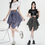 Irregular Short Skirt Fashionable And Versatile A-line Midi Skirt