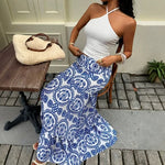 All-over Print Casual Loose-fitting Low-rise Skirt