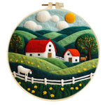 Wool Felt Painting With Embroidery Frame Needle Felt Supplies Suitable For Beginners