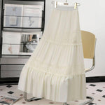 Design-focused Lace-panelled Tiered Skirt