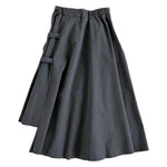 Irregular Black Utility Skirt For Women