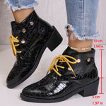 Cross-border Large-size Chunky-heeled Thick-soled Ankle Boots